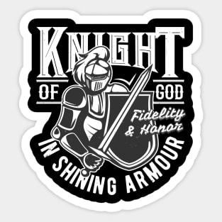 Knight Of God Warrior Fighter For Jesus Christ Sticker